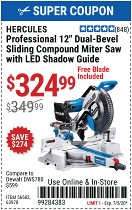 12 in. Dual-Bevel Sliding Compound Miter Saw with Precision LED Shadow Guide