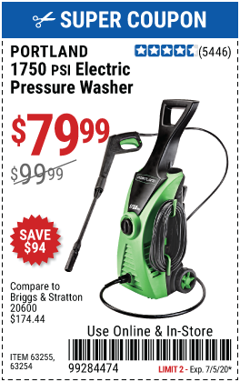 1750 PSI 1.3 GPM Corded Electric Pressure Washer