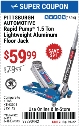 1.5 Ton Aluminum Rapid Pump® Racing Floor Jack