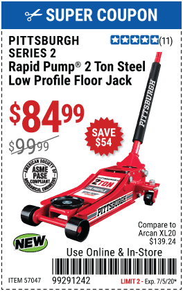 2 ton Low Profile Rapid Pump® Floor Jack