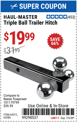 TRIPLE BALL TRAILER HITCH