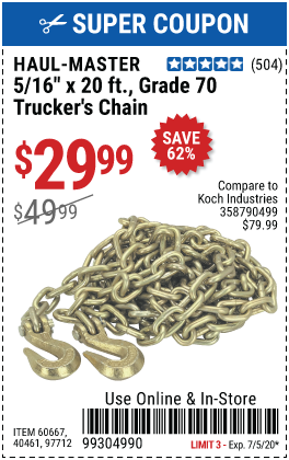 5/16 in. x 20 ft. Grade 70 Trucker's Chain