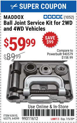 Ball Joint Service Kit for 2WD and 4WD Vehicles