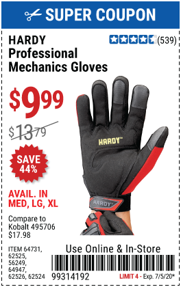 Professional Mechanics Gloves Large