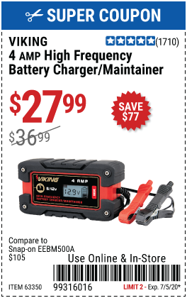 4A Fully Automatic Microprocessor Controlled Battery Charger/Maintainer