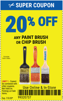 20% off Any Paint Brush Or Chip Brush