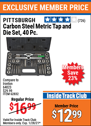 Harbor freight tap and die coupon discount