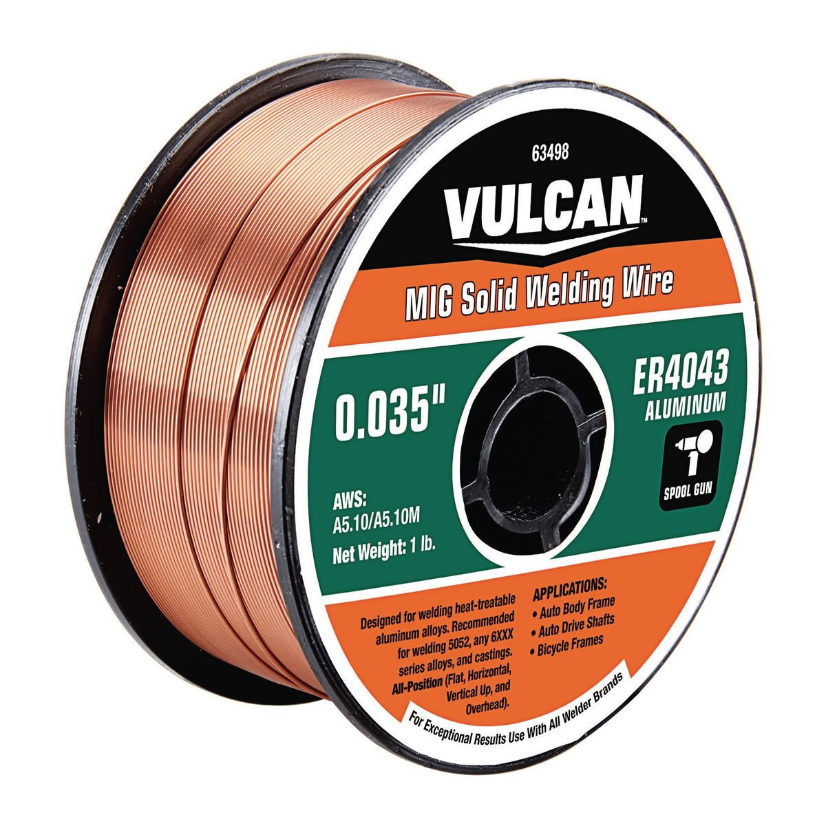 VULCAN 0.035 in. ER4043 MIG Solid Welding Wire 1.00 lb. Roll - Item 63498