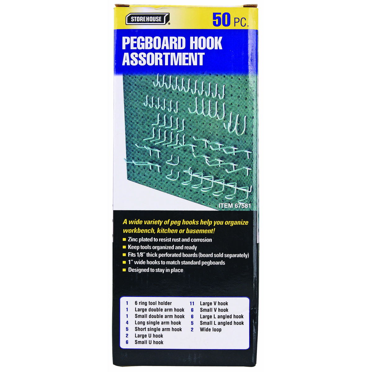 STOREHOUSE Pegboard Hook Kit 50 Pc. - Item 67581