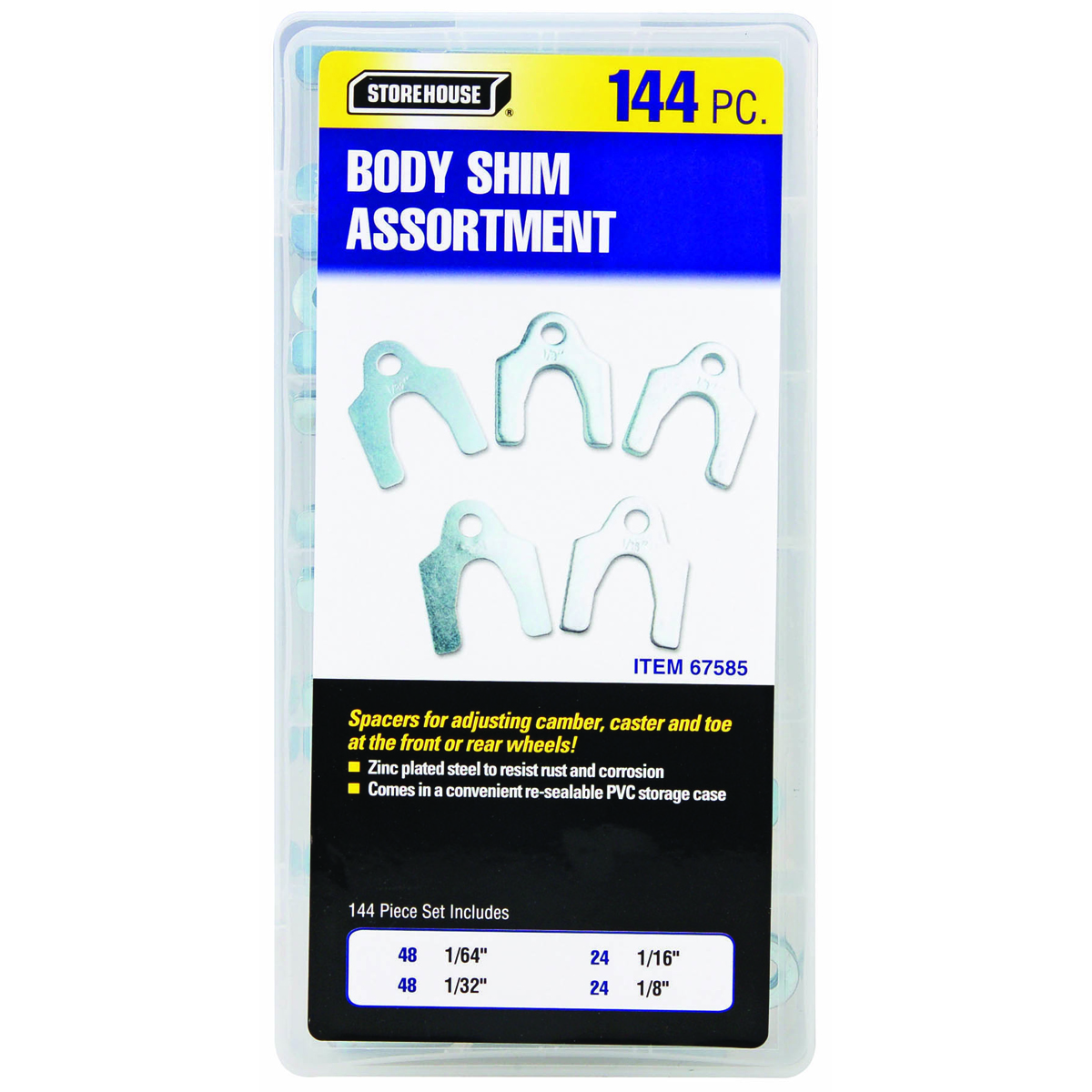 PITTSBURGH AUTOMOTIVE Body Shim Assortment 144 Pc. - Item 67585