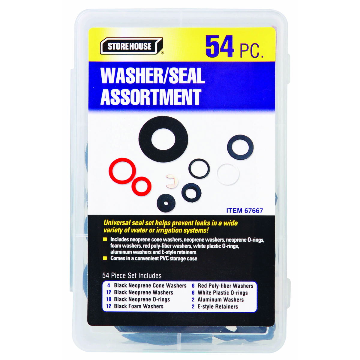 STOREHOUSE 54 Piece Washer/Seal Assortment - Item 67667