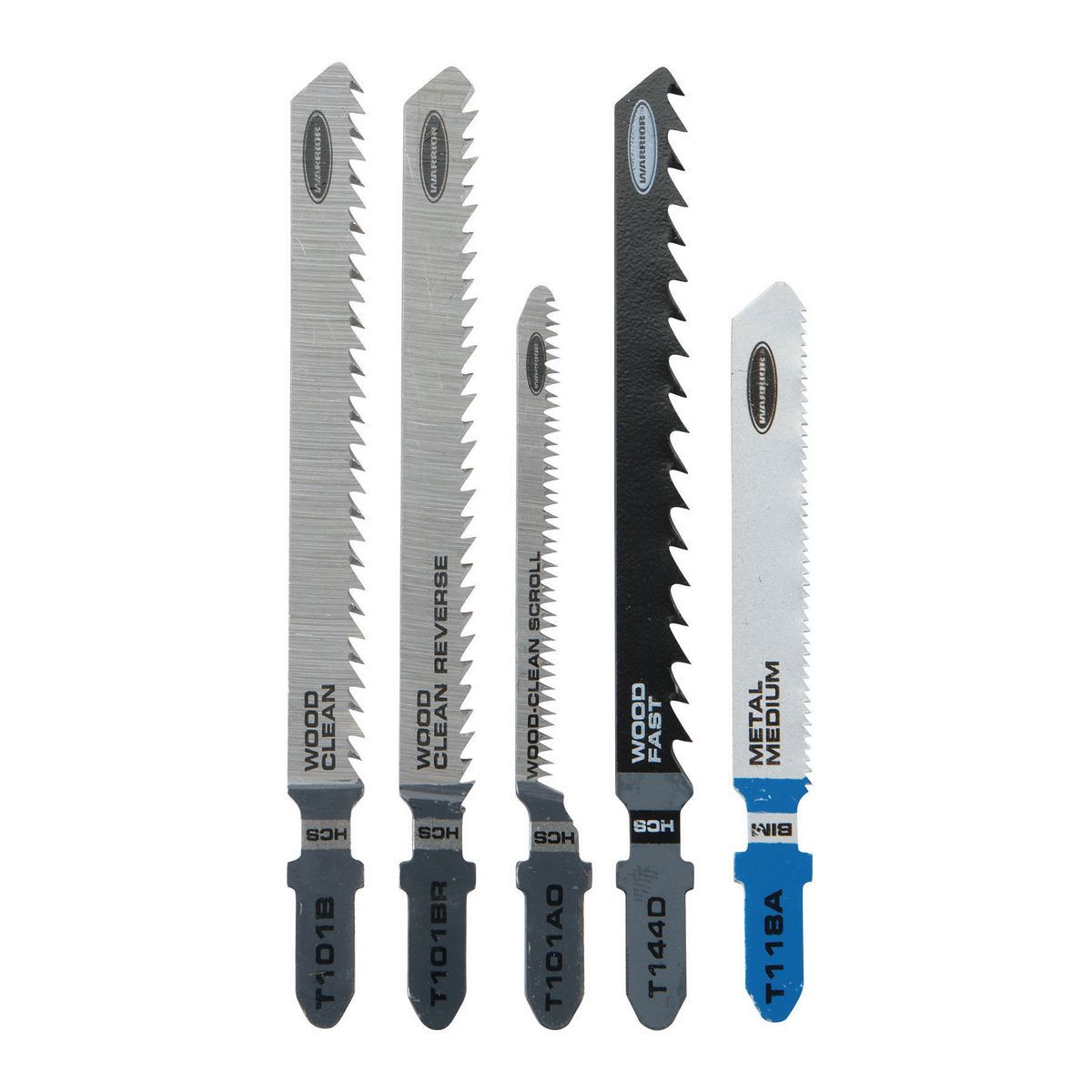 WARRIOR T-shank General Purpose Jigsaw Blade Assortment 5 Pk. - Item 68088 / 68939