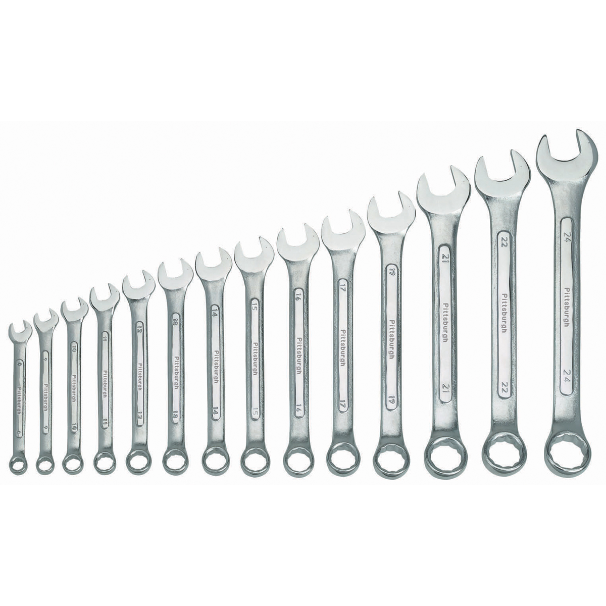 PITTSBURGH Raised Panel Metric Combination Wrench Set 14 Pc. - Item 68807