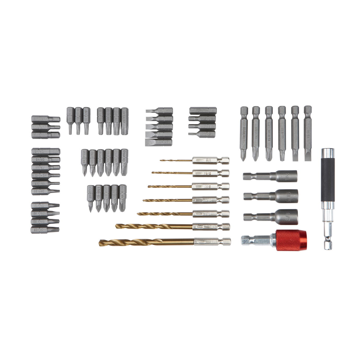 WARRIOR Quick Release Drill and Driver Bit Set 58 Pc. - Item 68828 / 94783