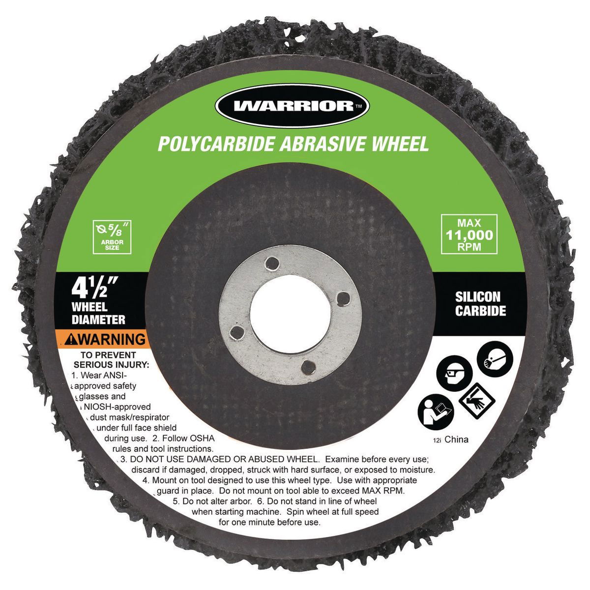 WARRIOR 4-1/2 in. Polycarbide Abrasive Wheel - Item 94017 / 60571