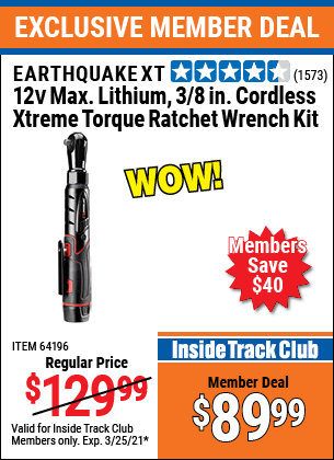 Earthquake xt 3/8 lithium cheapest