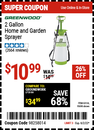 2 Gallon Home And Garden Sprayer