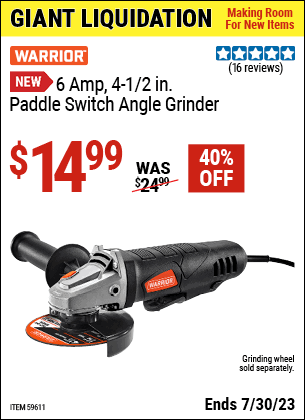 Buy the WARRIOR 6 Amp (Item 59611) for $14.99, valid through 7/30/2023.