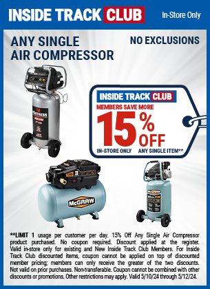 Save 15 Off Any Single Air Compressor Harbor Freight Coupons