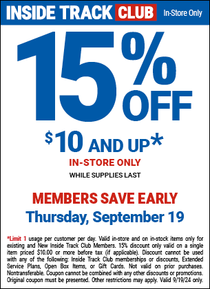 Save 15% for item $10 and up