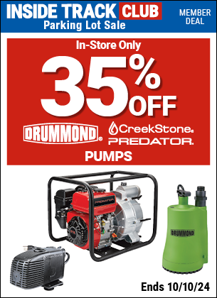 Inside Track Club members can Save 35% Off All Pumps, valid through 10/10/2024.