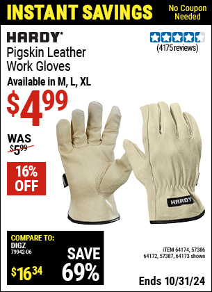 Leather work gloves harbor freight online